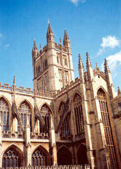 Exterior of Bath Abbey.