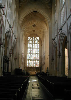 Interior of Bath Abbey.