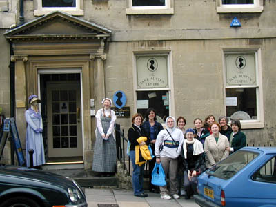 Our group at the Jane Austen Centre in Bath.