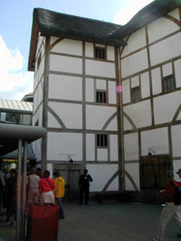 Exterior of Shakespeare's Globe Theatre in London.