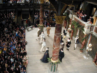 Curtain call for "Twelfth Night", Shakespeare's Globe Theatre, London.