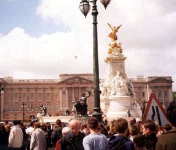 London crowd scene.