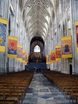 Winchester Cathedral interior.